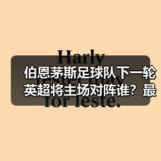 伯恩茅斯足球队下一轮英超将主场对阵谁？最新赛程分析